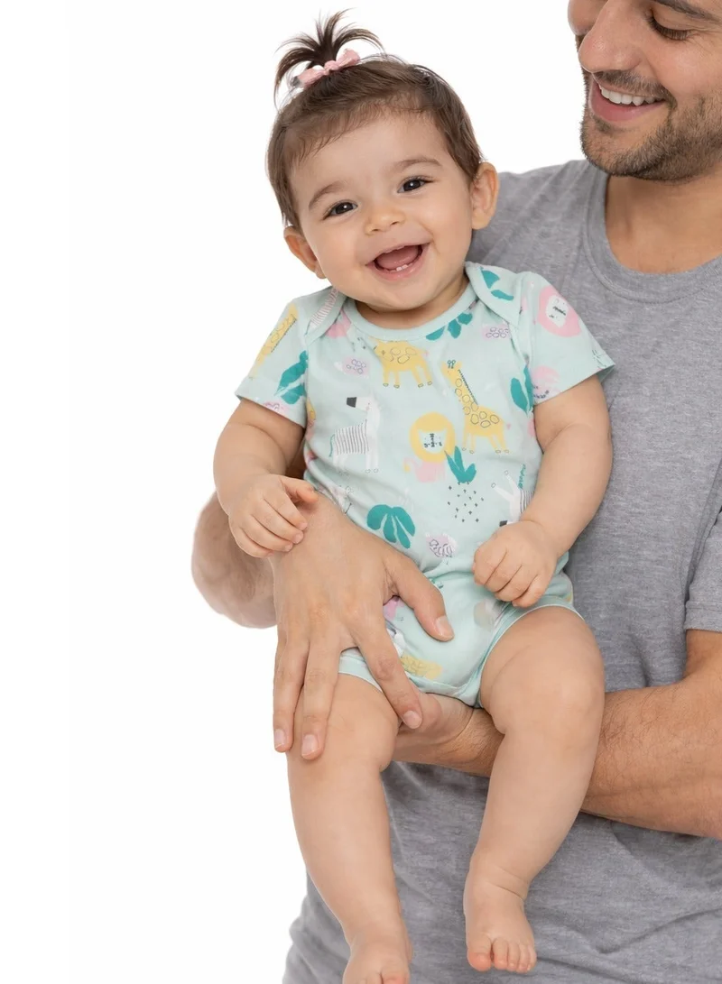 مينوتي طقم من 2 بودي أطفال بأكمام قصيرة وأزرار سفلية